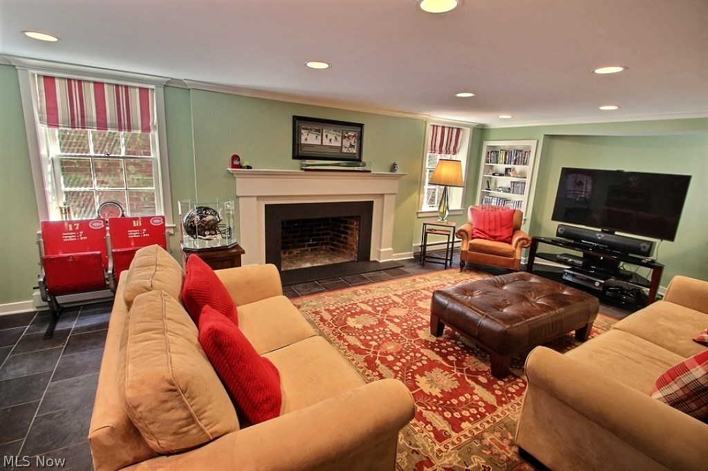 21149 Sydenham Road Shaker Heights, OH 44122 - Photo 15 of 17 Family room/Rec room in Lower Level with firepalce