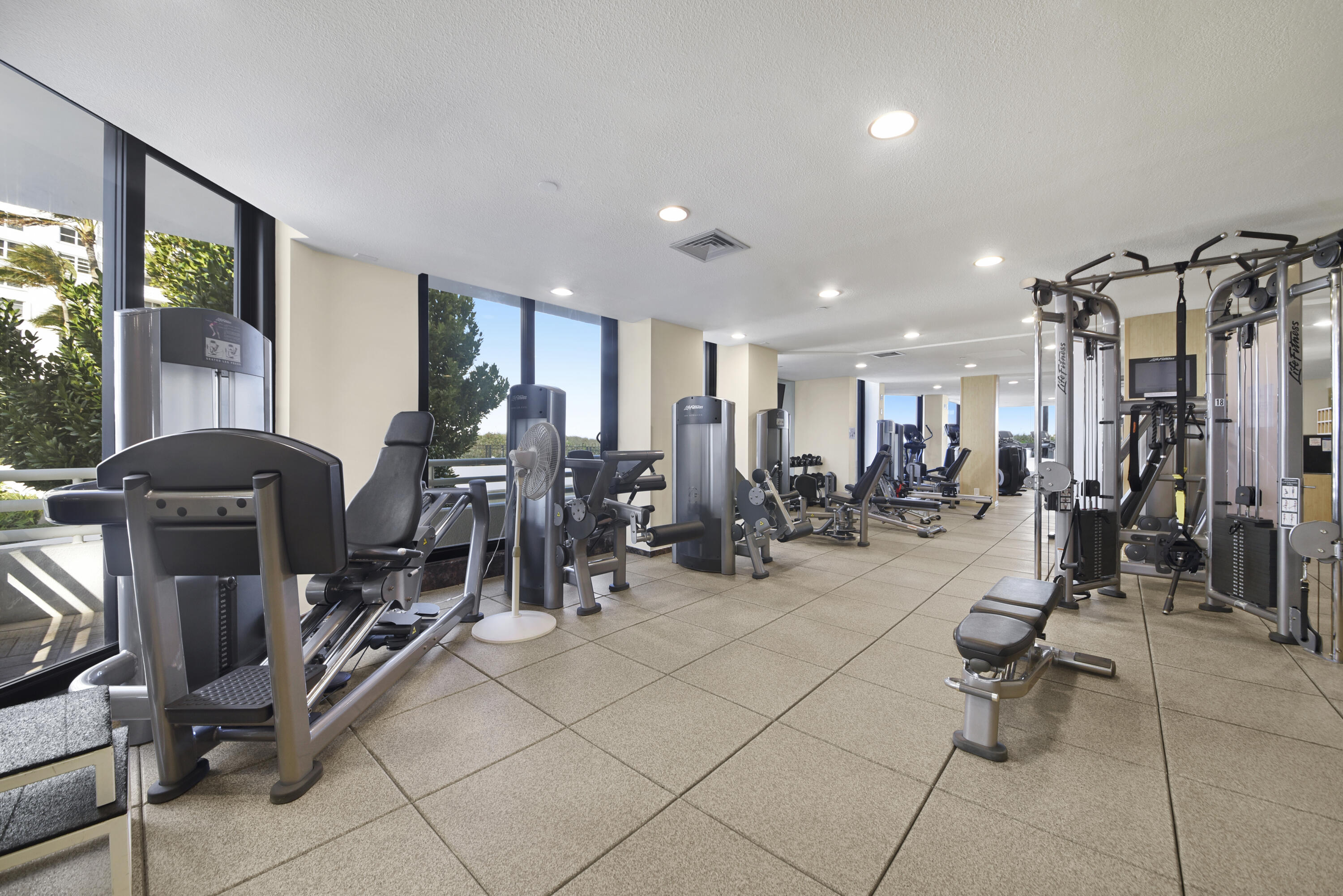 1400 South Ocean Boulevard, Unit 1004 Boca Raton, FL 33432 - Photo 48 of 55 a view of a room with gym equipment