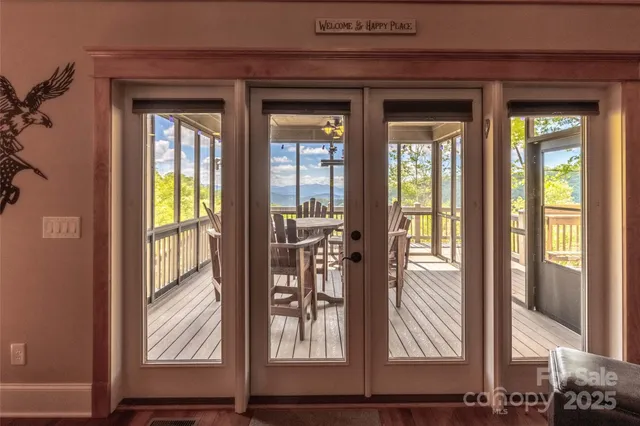 a view of a front door of the house
