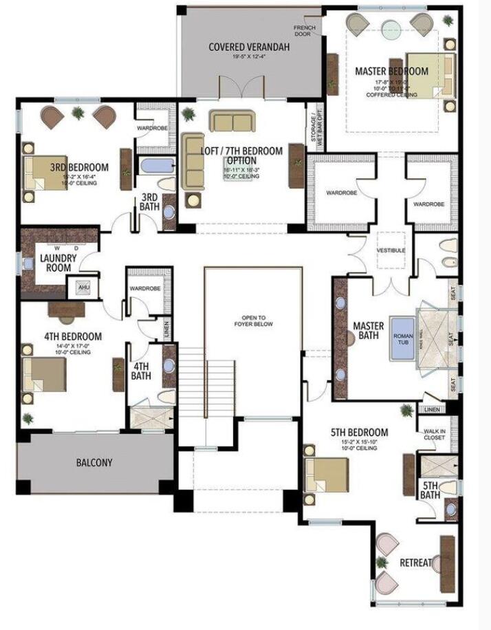 17371 Ristretto Trail Boca Raton, FL 33496 - Photo 49 of 49 2nd Floor Floorplan- Flipped
