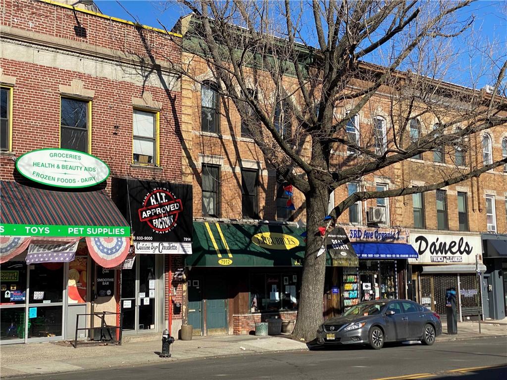 7912 3rd Avenue Brooklyn, NY 11209 - Photo 18 of 18 a view of a large building with a couple of people on a street