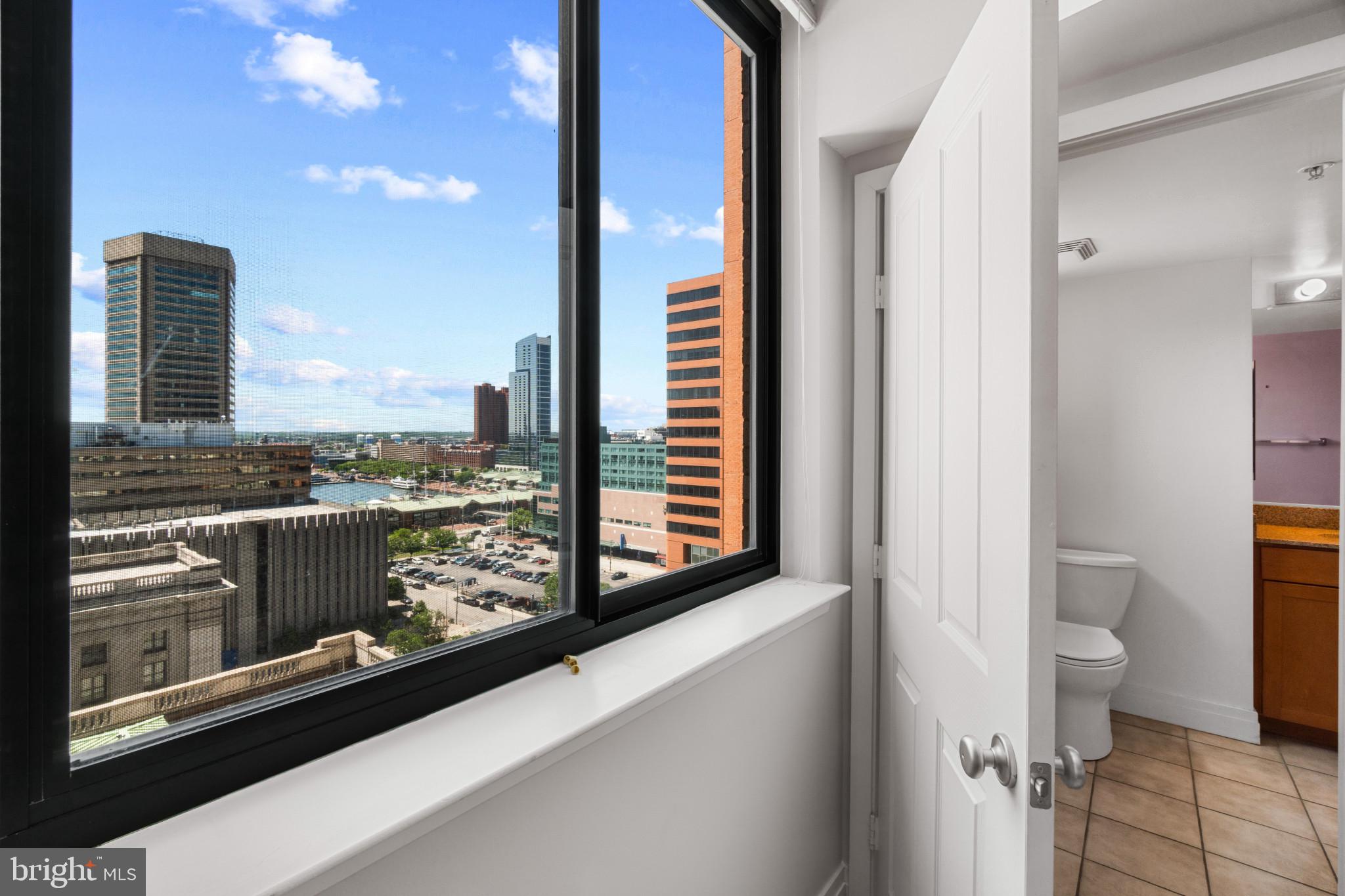 414 Water Street, Unit 1315 Baltimore, MD 21202 - Photo 17 of 30 a view of a city from a window