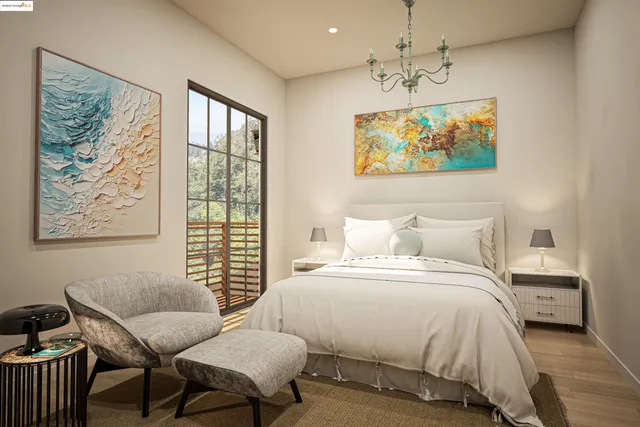 a bedroom with bed and a window