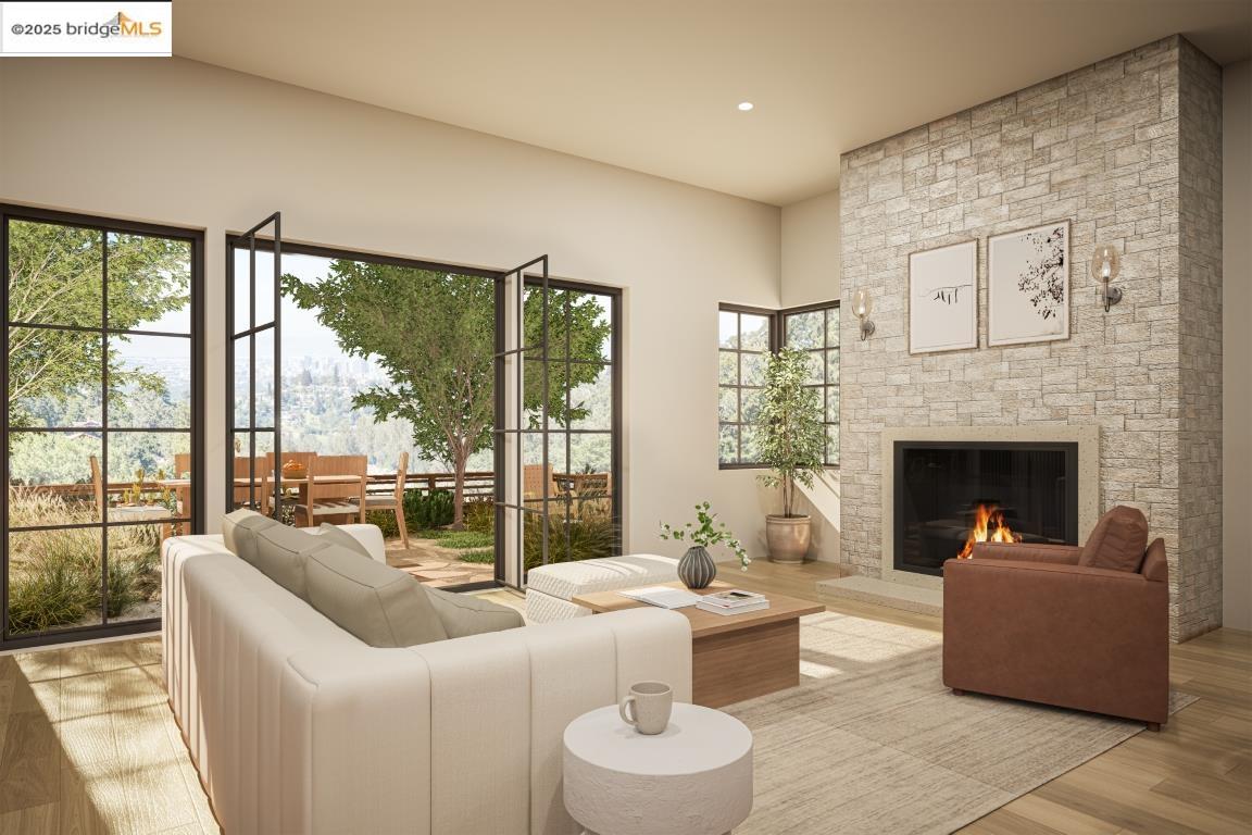 0 Girvin Drive Oakland, CA 94611 - Photo 16 of 30 a living room with furniture and a fireplace