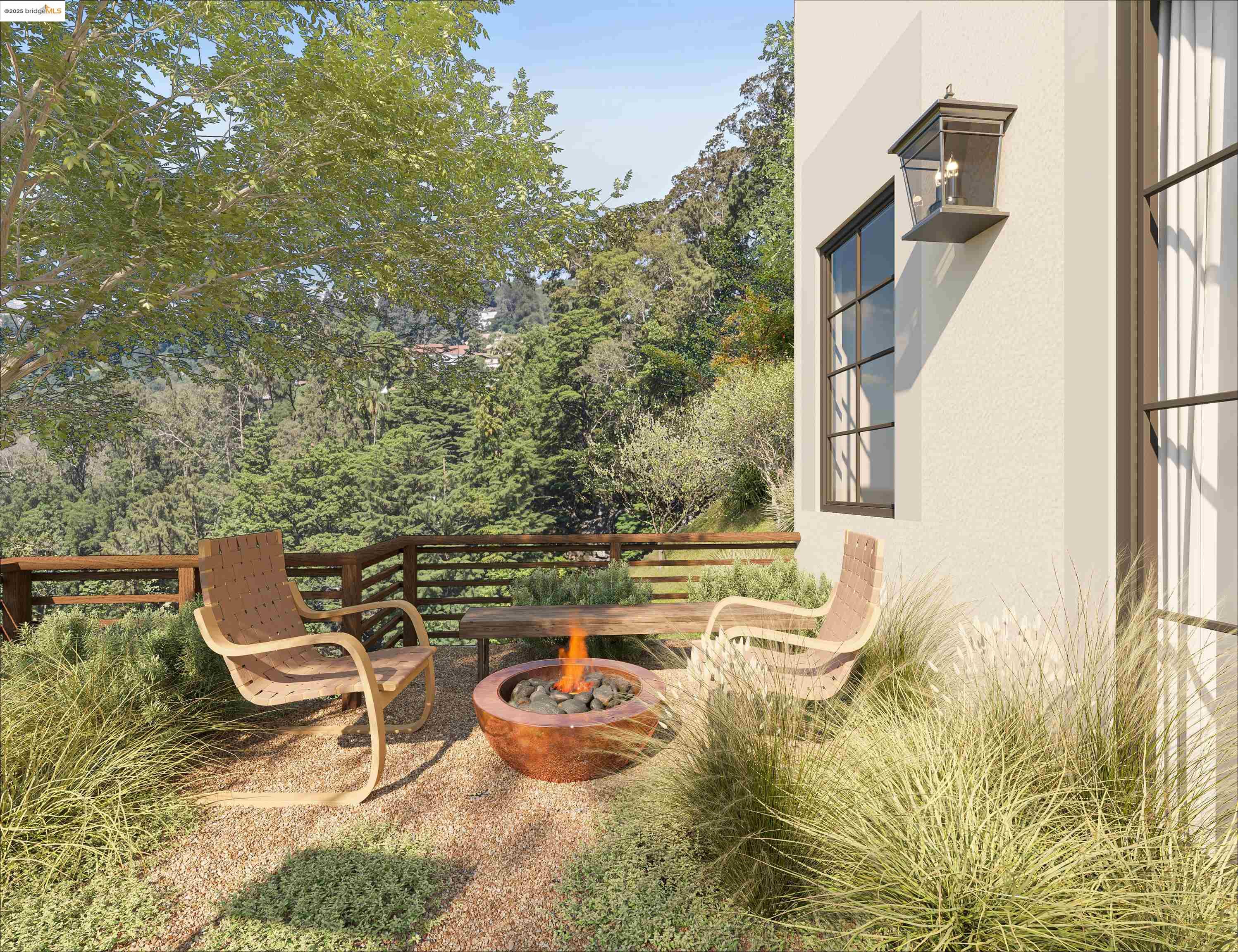 0 Girvin Drive Oakland, CA 94611 - Photo 28 of 30 a backyard of a house with table and chairs