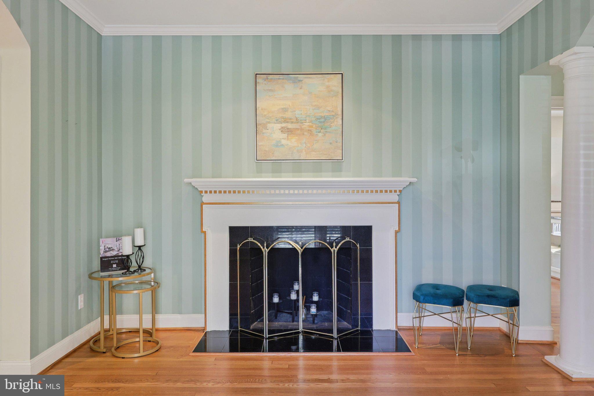 5602 Ogden Road Bethesda, MD 20816 - Photo 15 of 87 Center hall with wood-burning fireplace