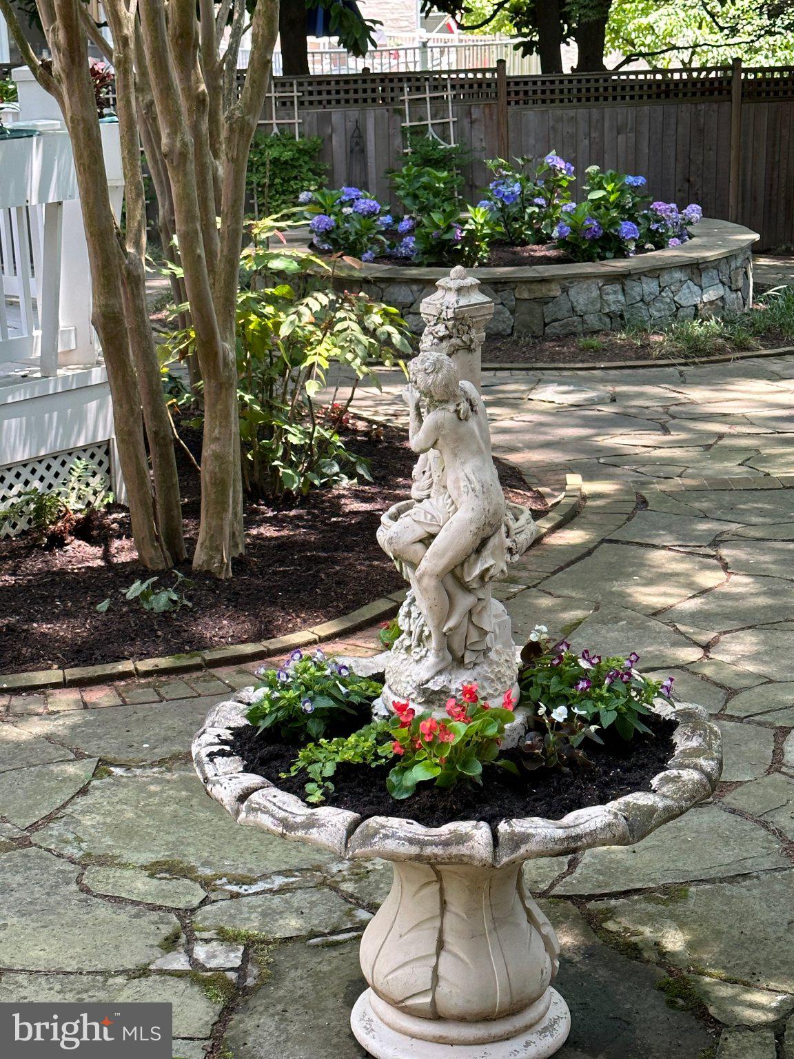5602 Ogden Road Bethesda, MD 20816 - Photo 81 of 87 Charming garden fountain centerpiece.
