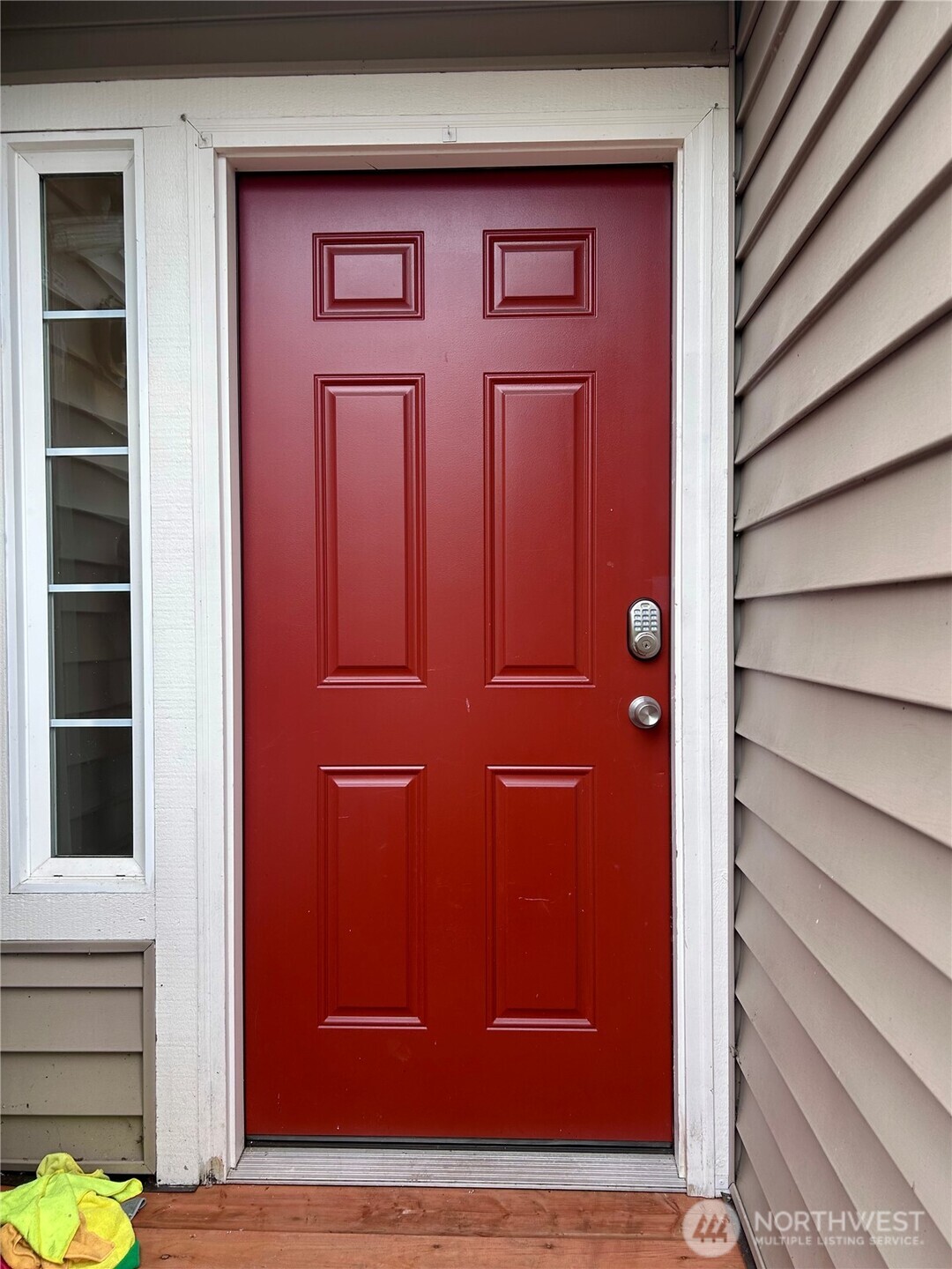a view of front door