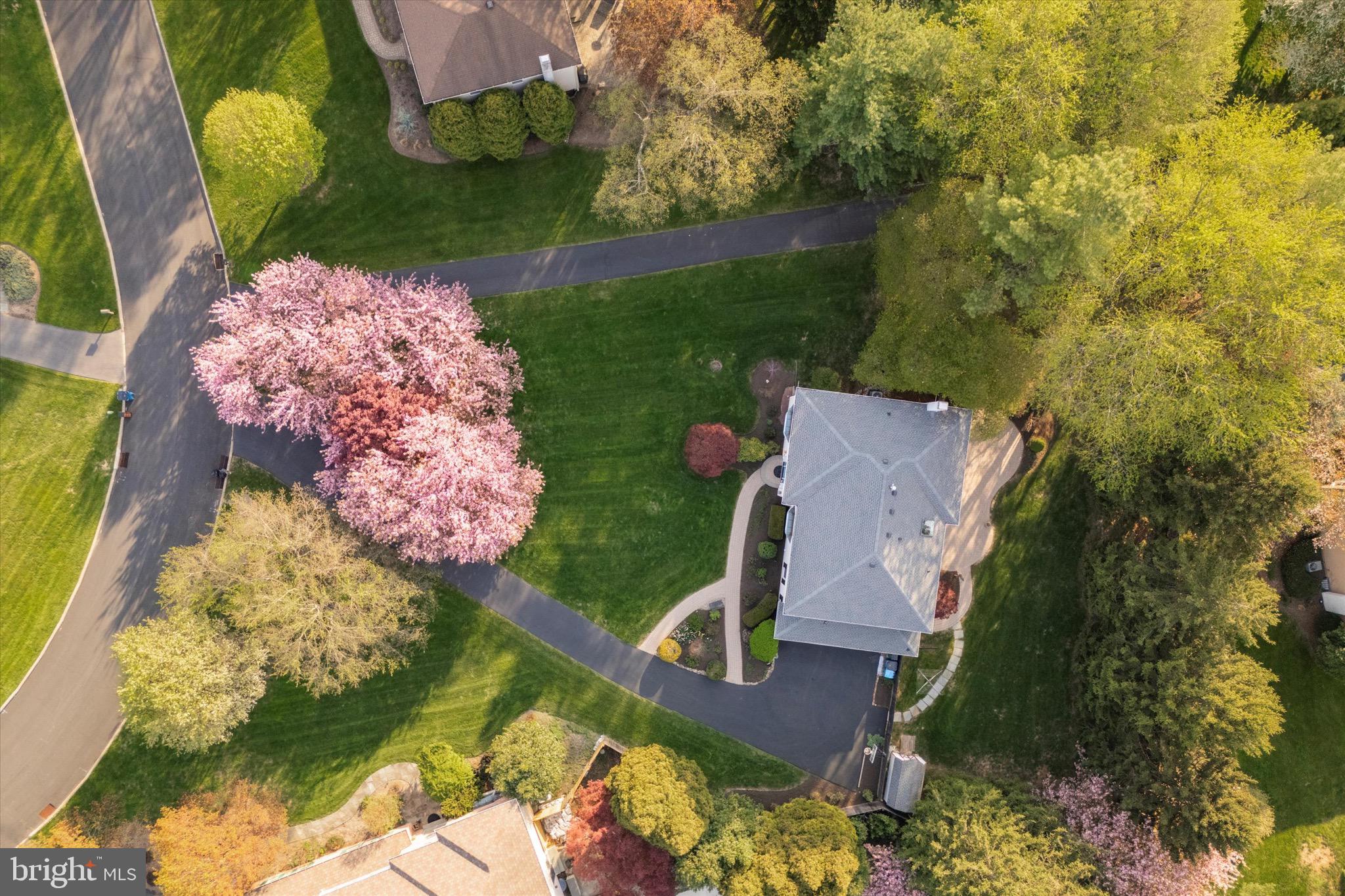 713 Buckley Road Blue Bell, PA 19422 - Photo 44 of 44 an aerial view of a house with a yard and garden