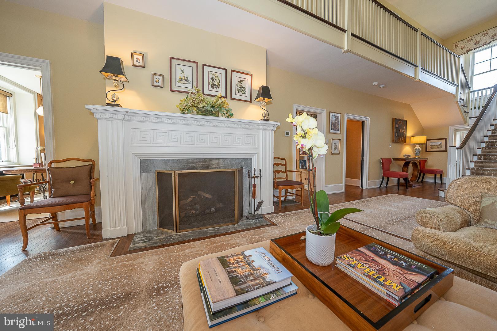 3501 Goshen Road Newtown Square, PA 19073 - Photo 11 of 79 a living room with furniture and a fireplace