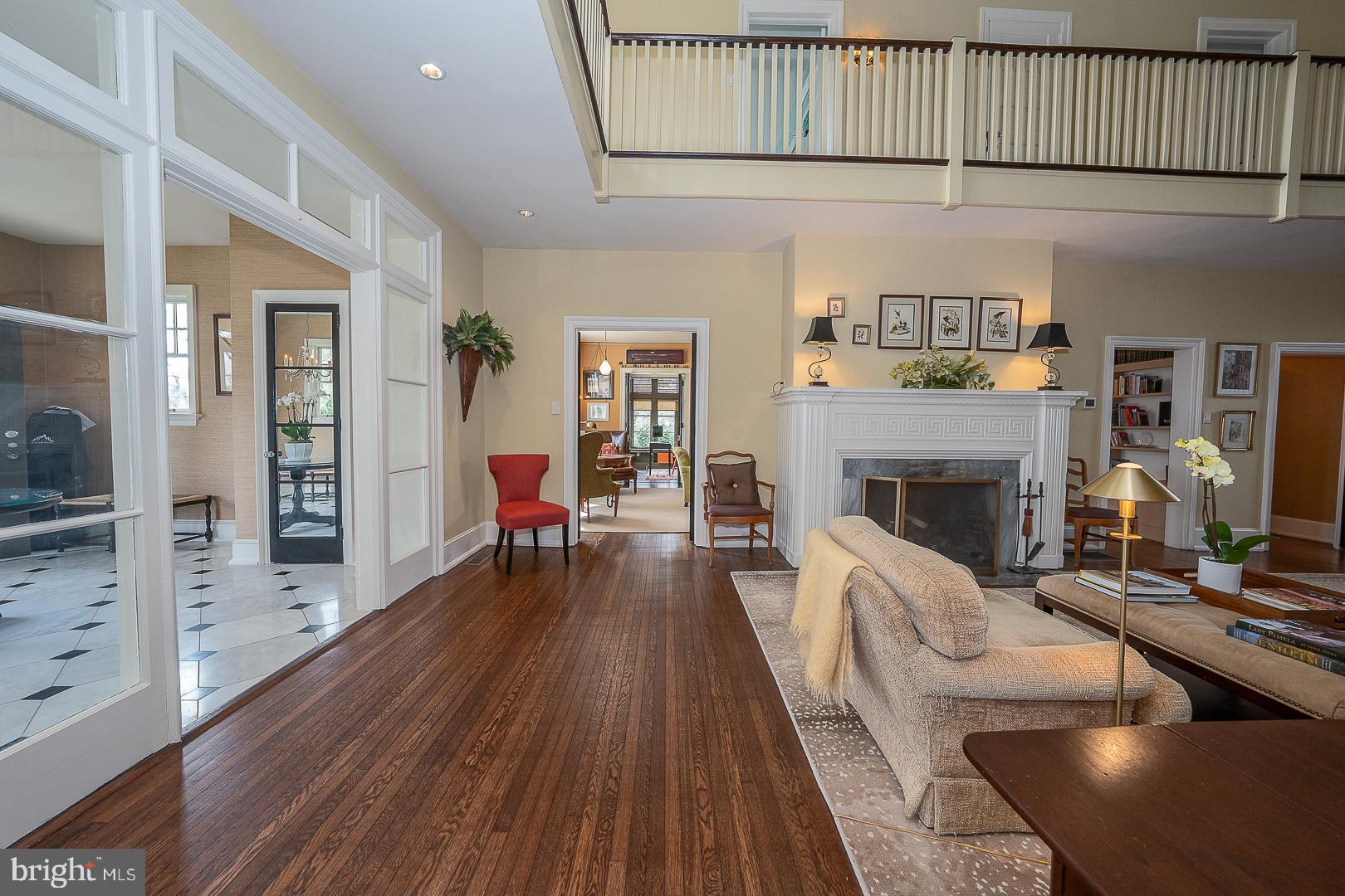 3501 Goshen Road Newtown Square, PA 19073 - Photo 28 of 79 a living room with furniture and a fireplace