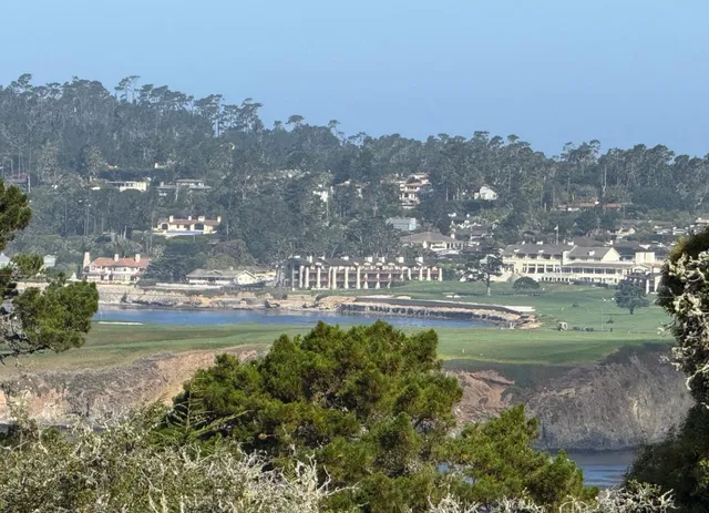 a view of lake and mountain