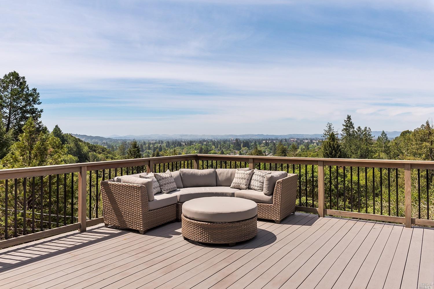 3680 Happy Valley Road Santa Rosa, CA 95404 - Photo 1 of 1 a view of roof deck with furniture and city view