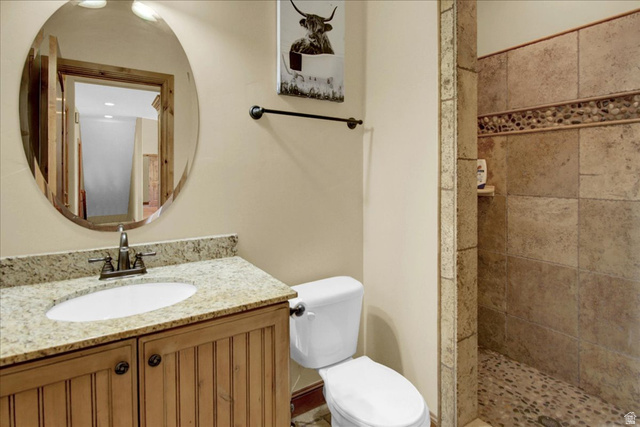 667 Hardscrabble Road Morgan, UT 84050 - Photo 21 of 51 Bathroom featuring vanity and tiled shower