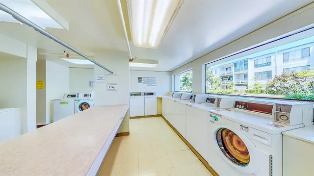 a view of a building with a big yard