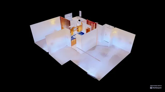 an aerial view of multiple houses with outdoor space