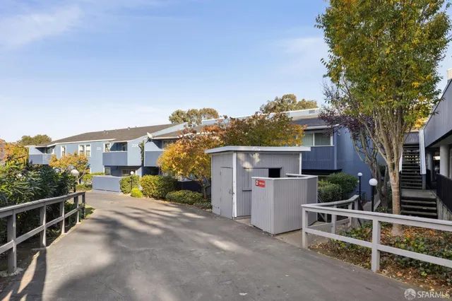 a view of a wooden door