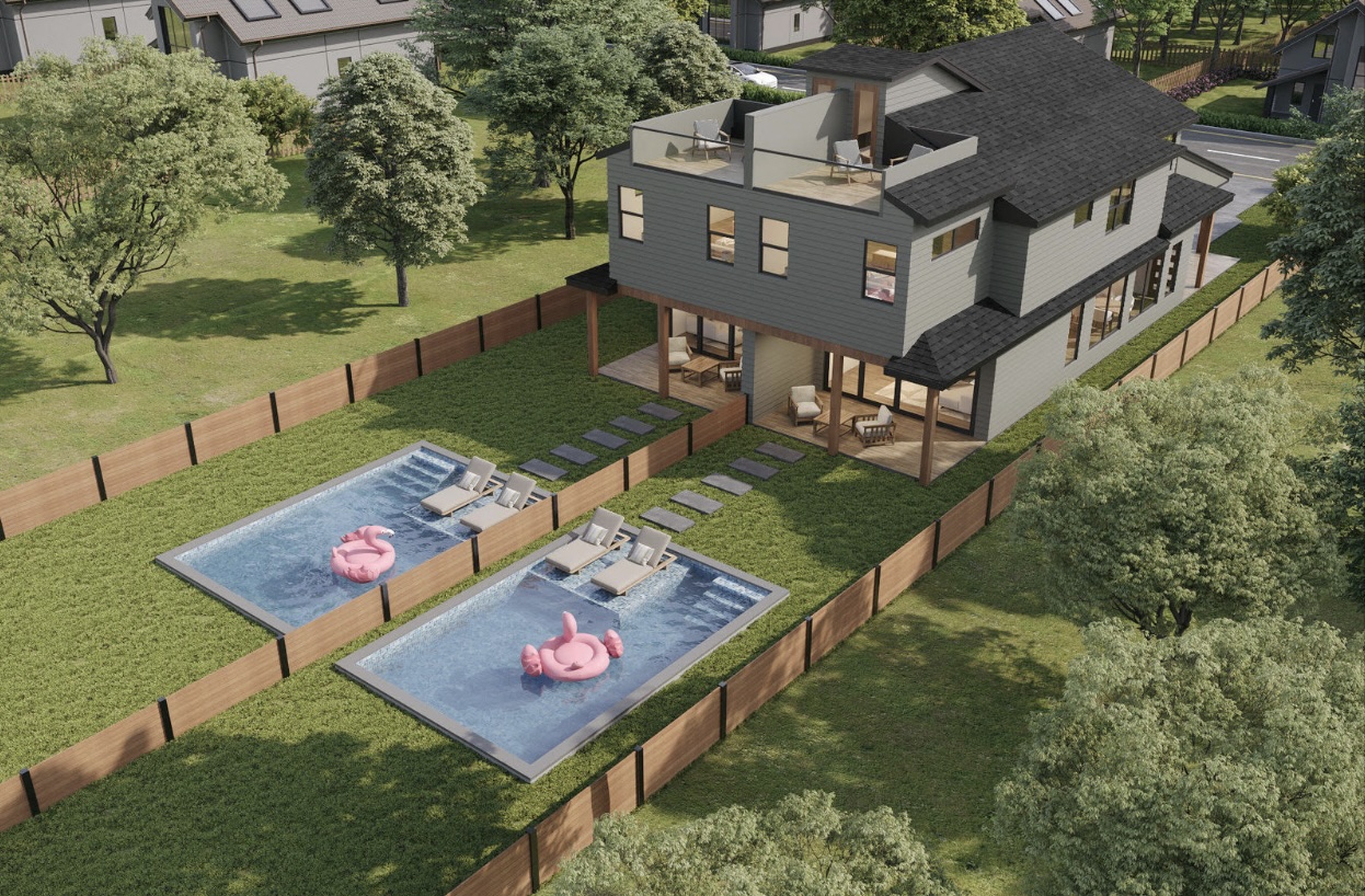 Aerial view of property and surrounding area