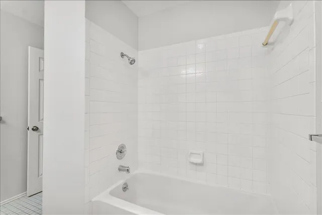 a bathroom with a tub