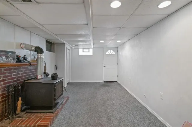 a room with furniture and a table