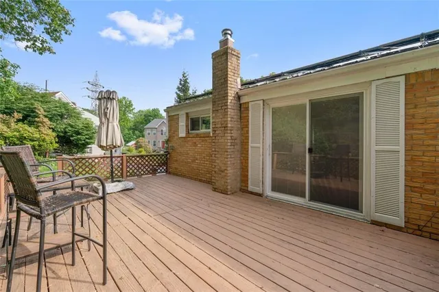 a view of garden with deck