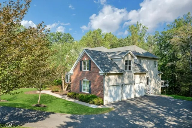 a view of a yard with an trees