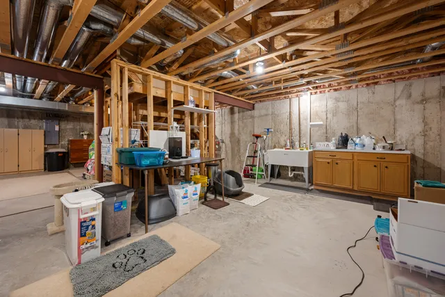 a view of storage in a room