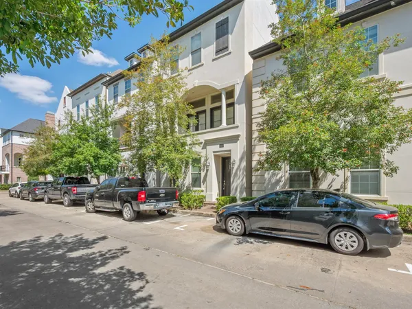 a car parked in front of a building