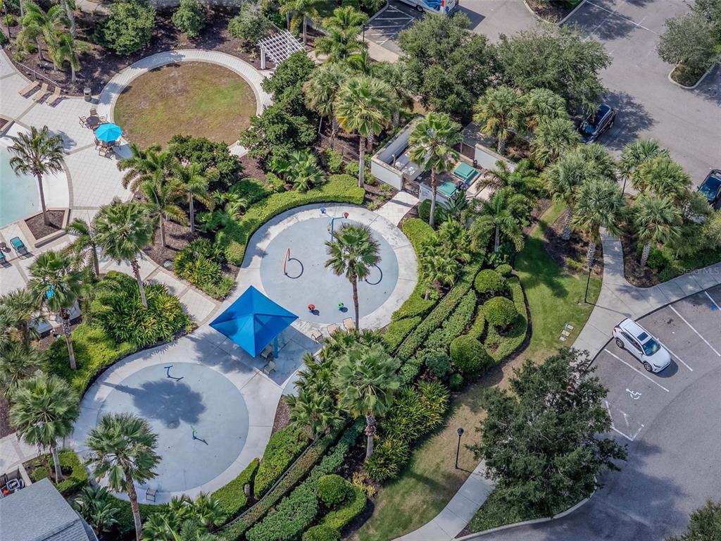 11229 Spring Point Circle Riverview, FL 33579 - Photo 33 of 40 an aerial view of a house with a swimming pool and garden