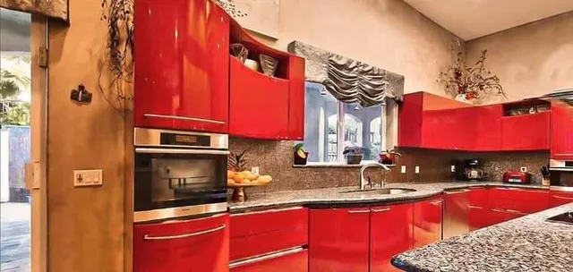 a room with a mirror and gym equipment