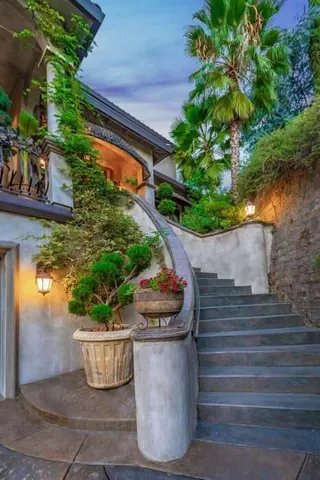 a view of a house with a porch