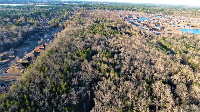 an aerial view of multiple house