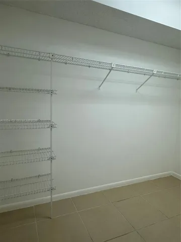 a view of a room with empty racks