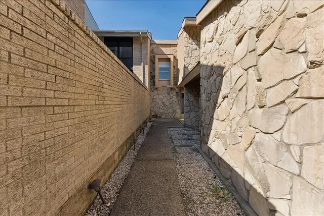 a view of an entrance to house