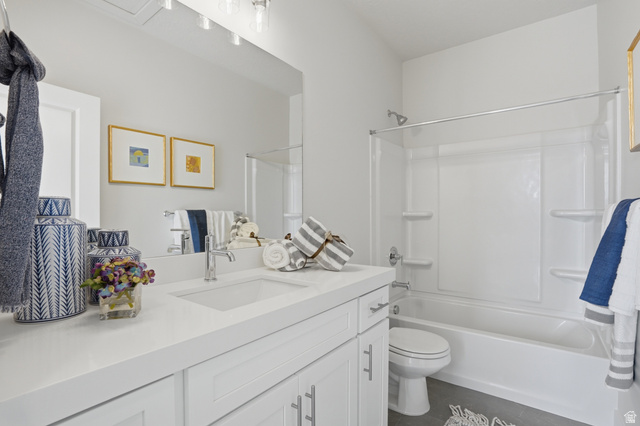 7338 South Seven Tree Lane, Unit 75 Midvale, UT 84047 - Photo 18 of 30 Bathroom with vanity and shower combination
