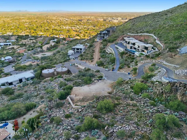 an aerial view of multiple house