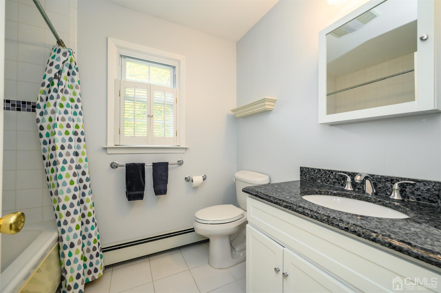 24 Clover Lane Randolph, NJ 07869 - Photo 38 of 59 a bathroom with a granite countertop sink toilet and mirror