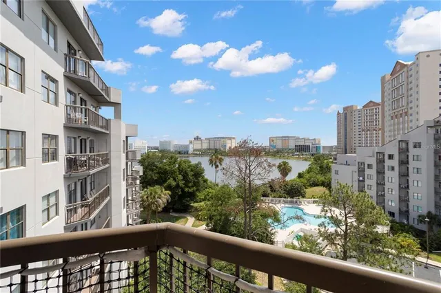 a view of city from balcony