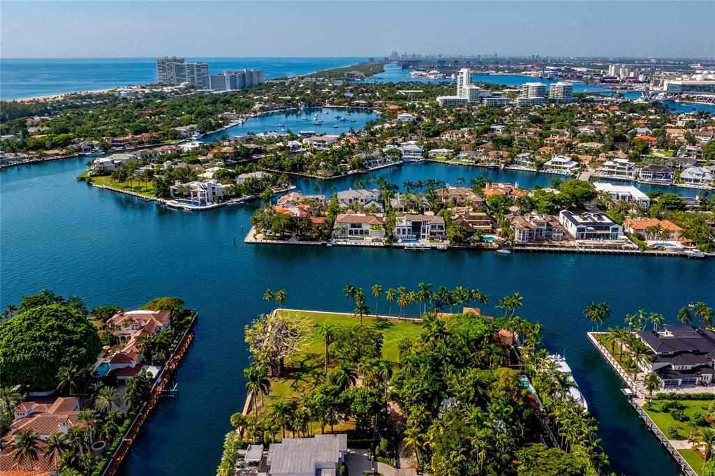 1000 Riviera Isle Drive Fort Lauderdale, FL 33301 - Photo 13 of 19 an aerial view of a house with a lake view