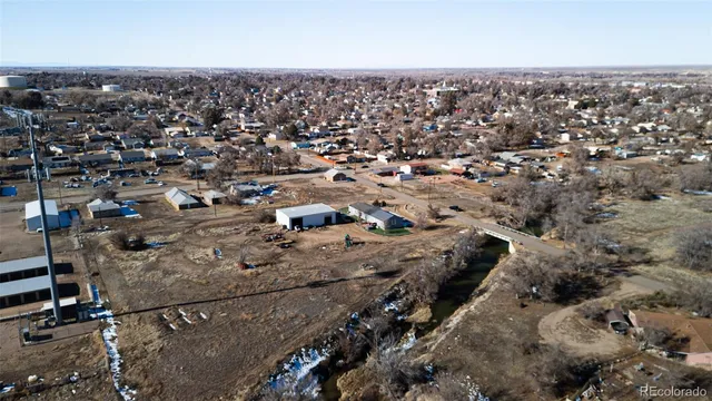an aerial view of multiple house