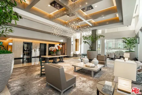 a building outdoor space with patio furniture