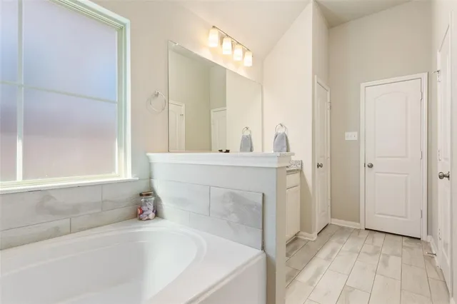 a bathroom with a sink and a bathtub