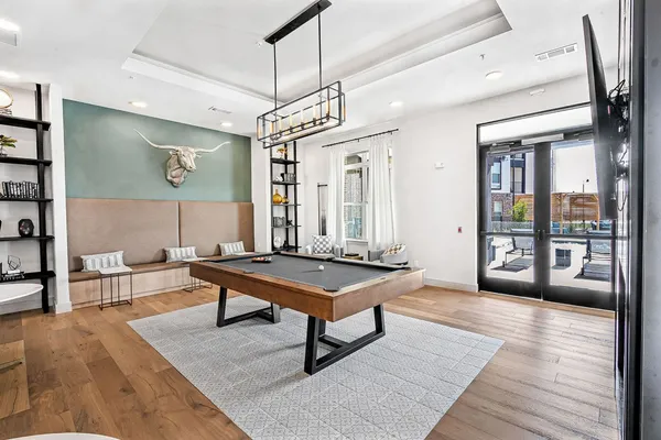 a view of a large white building