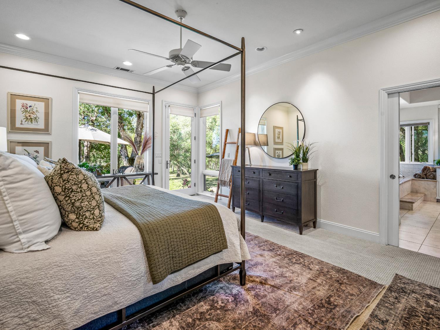 5080 Gold Hill Road Placerville, CA 95667 - Photo 19 of 63 Primary bedroom with a glimpse of primary bathroom.