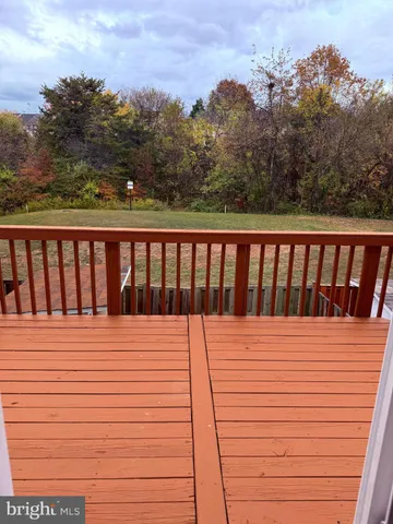 a view of a wooden deck