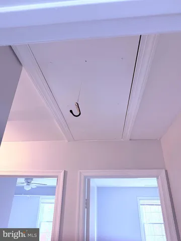 an empty room with an entryway