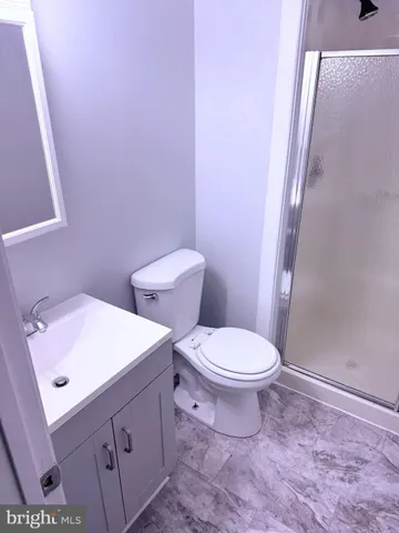 an empty room with a door