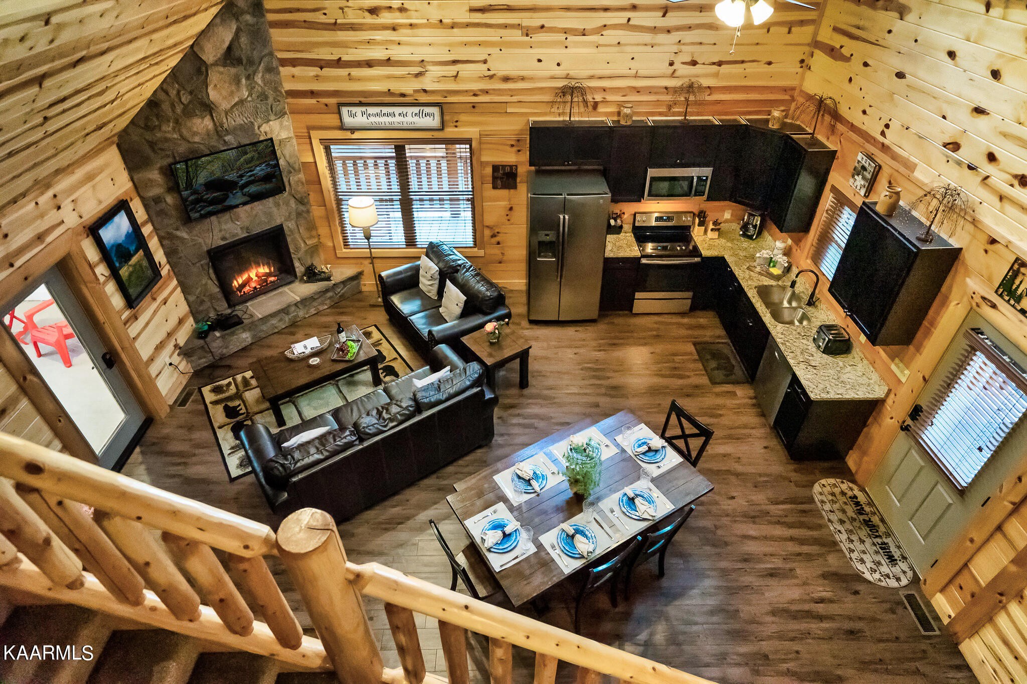 1107 Antelope Way Sevierville, TN 37876 - Photo 3 of 32 a view of living room with furniture and a fireplace