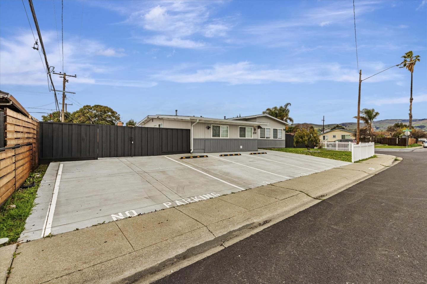 a view of a terrace with a bench