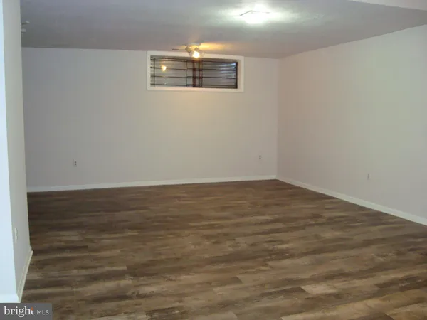 a room with a fireplace
